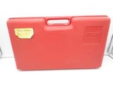 Vintage Lego Red Plastic 5"x10"x17" Storage Carrying Case with Internal Tray