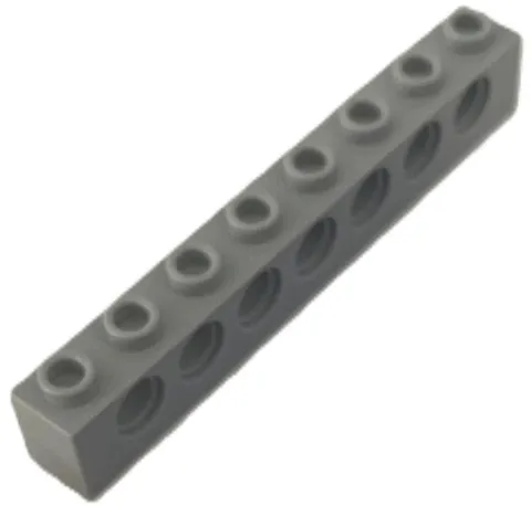 Lego Light Gray TECHNIC Brick 1 x 10 with Holes Qty 1 Part 2730 T1