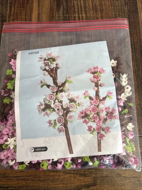 2 Sets Of Lego Cherry Blossoms #40725