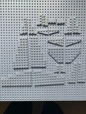Lego lot of 22  Gray Wings Wedge Space Star Ship Airplane Parts 6
