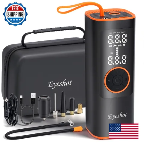 Eyeshot Tire Inflator Portable Air Compressor Battery Capacity 150Psi Cordless
