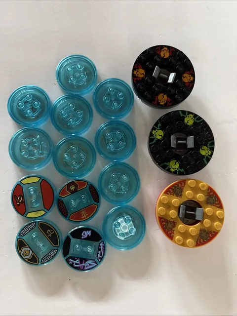 Lot Of 3 Lego Ninjago Spinners & 13 Demensions Discs