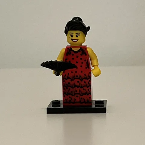 Lego Flamenco Dancer Minifigure Collectible Series 6 CMF Complete w/ Black Fan