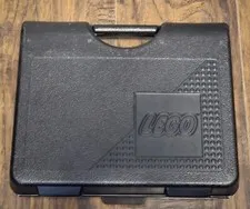 Vintage Lego Storage Carrying Case Black Plastic Latch Closure Box 1997 USA Made