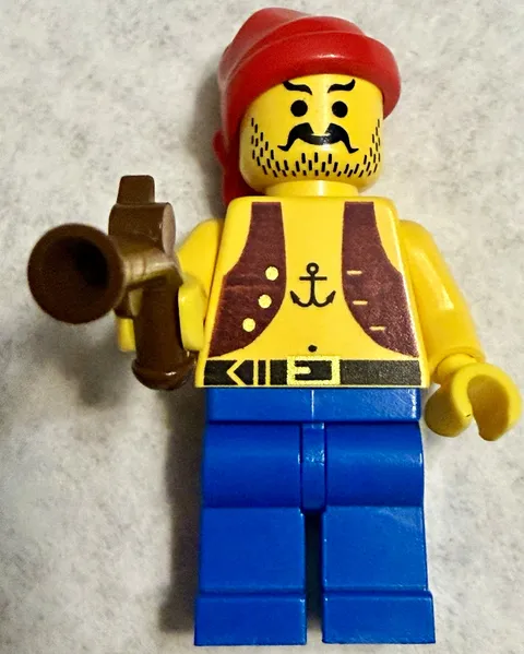 LEGO Classic Pirates Pirate Anchor pi013 6289 Red Bandana Blue Legs Vintage 1996