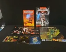 LEGO BIONICLE lot of misc items including  Schoolastic books, posters, Rule Book