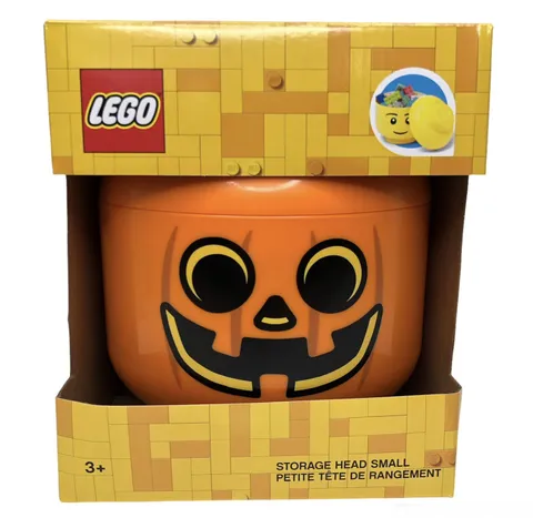 NEW LEGO Pumpkin Jack-O-Lantern Storage Head SMALL Halloween Minifigure Head