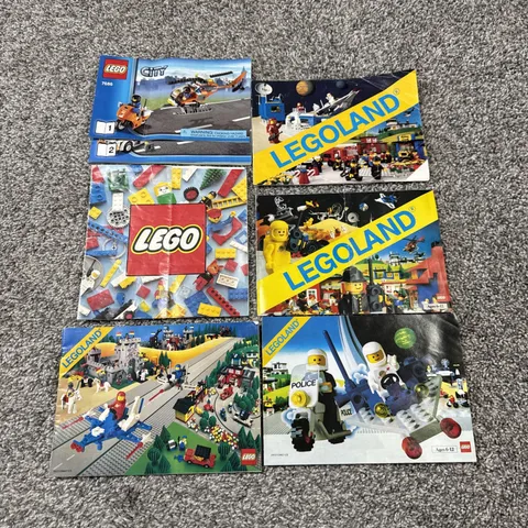 Lot of 7 Vintage Lego Legoland Booklet Books 1980s 80s
