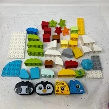 LEGO DUPLO Block Lot -Unique Color, Printed Animal Blocks, Flowers 42 Pieces