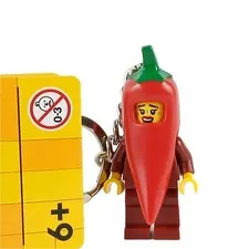 LEGO® CITY Chili Girl Minifigure™ Key Ring w Chain Part 854234 Key Chain