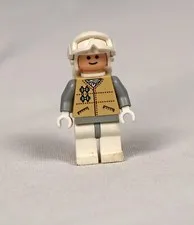 Lego Star Wars Hoth Rebel Trooper Minifigure sw0252 Tan Vest White 2009 7749