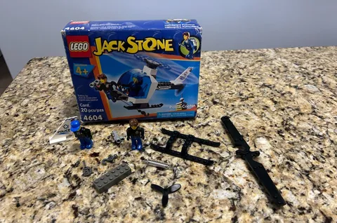 Lego Juniors Jack Stone # 4604 Police Copter 2001 Incomplete W/Box