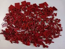 LEGO BULK LOT OF 700 DARK RED BRICKS PLATES SLOPES  & SPECIALTY PIECES