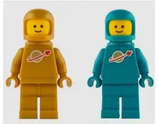 New! Pearl Gold and Teal Lego Classic Spaceman Minifigures 21358 Vending Machine