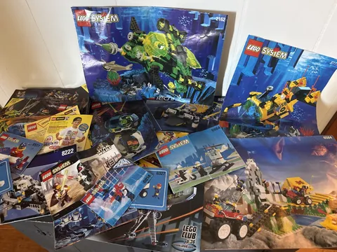 Large LEGO Instruction Manual & Club Catalog Lot VINTAGE