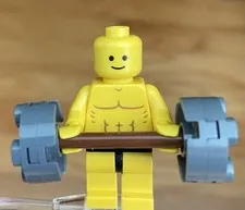 LEGO Kyle The Gym Rat Bodybuilder Weightlifter Athlete Football Workout Fitness