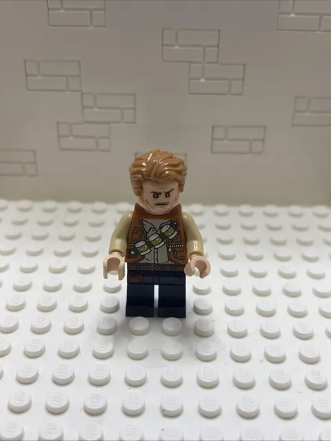LEGO Jurassic World Minifigure Owen Grady Happy/Angry Face
