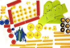 LEGO DUPLO Technic Lot 75+ Pieces Gears Wheels Beams Axles STEM Robotics Parts
