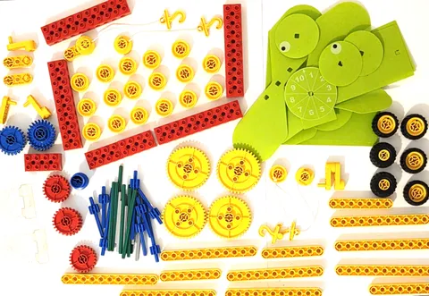 LEGO DUPLO Technic Lot 75+ Pieces Gears Wheels Beams Axles STEM Robotics Parts