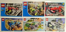 LEGO Racers Car Instruction Manual Lot (6) - 8354, 8356, 8362, 8383, 8469, 8647
