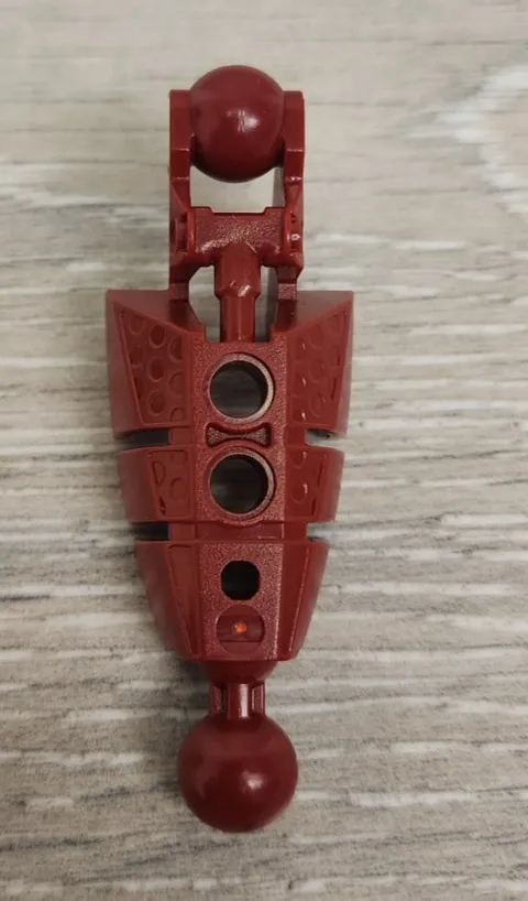 Lego 53574 Dark Red Crimson Bionicle Piraka Leg Lower Section With 2 Ball Joint