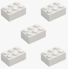 5 New LEGO White 2x3 Bricks 3002 building blocks brick block 3x2 300201