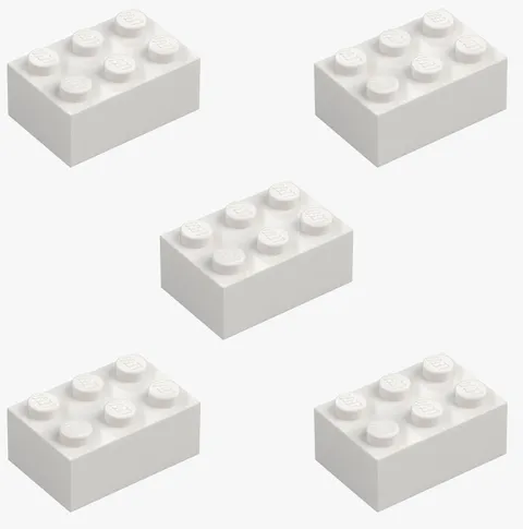 5 New LEGO White 2x3 Bricks 3002 building blocks brick block 3x2 300201