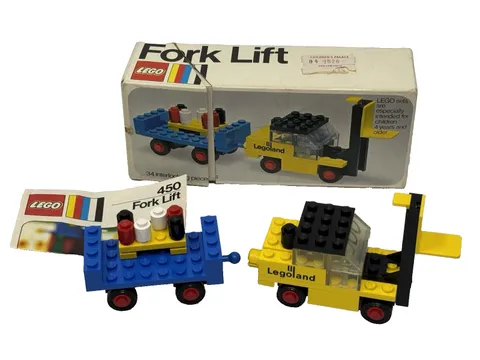 1973 Legoland Construction 450-1 Fork Lift - Lego Complete w/Box & Instructions