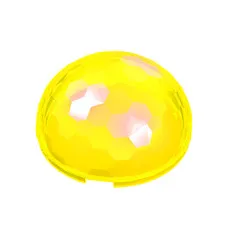 LEGO Part 30208 - Trans-Neon Green Dome Hemisphere 4 x 4 Multifaceted