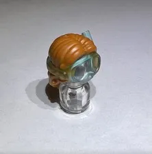 Lego Minifigure Wig Hair W Mask Snorkel Diving New Dark Orange Blue 71052 