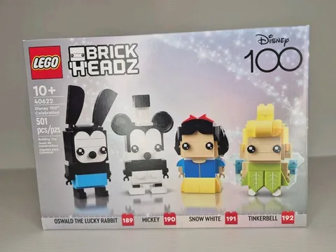 MINT NISB LEGO 40622 Disney 100th Celebration BrickHeadz, 501 pcs RETIRED NEW