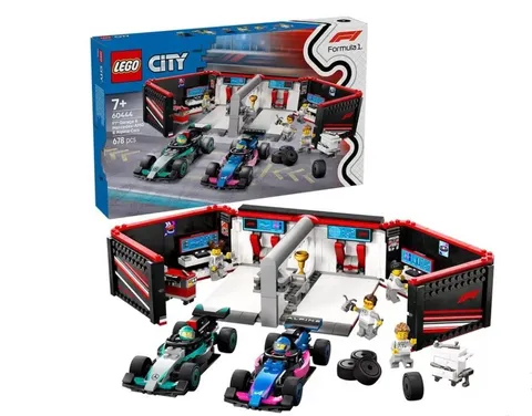 LEGO City F1 Garage Mercedes AMG Alpine Cars 60444 Formula 1 Race Car Set NEW