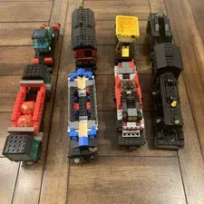 Lego MISC  Engine Cargo Caboose Train Car Lot As Shown