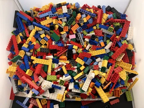 LEGO 6.5lb Bulk Lot Assorted Standard Bricks Plates & Pieces, Clean