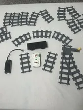 LEGO RC Train Lot Controller Battery Box 12 Straight 15 Curved Tracks Untested