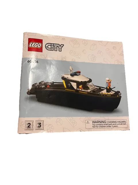 LEGO City Police Patrol Boat Instruction Manual Booklet Set 60056