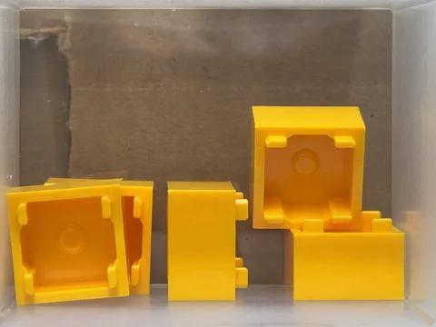 LEGO Parts - Bright Light Orange Container, Box 2 x 2 x 1 - No 2821 - QTY 5