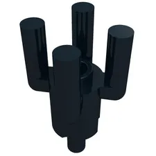 10x LEGO® Part 2566 - Bar 1.2L with Top Stud and 4 Bar Arms Up (Palm Tree Top)