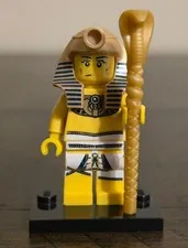 LEGO Series 2 PHARAOH Collectible Minifigures 8684 CMF Worn Print Condition:Fair