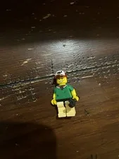 Lego Minifigure Lumberjack Guy With Red Beaver Hat