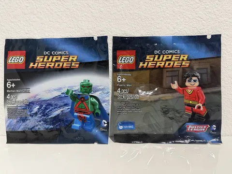 LEGO DC SUPER HEROES MARTIAN MANHUNTER 5002126 & PLASTIC MAN 5004081 SEALED