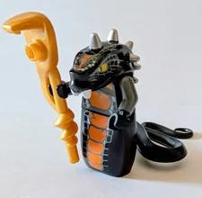LEGO 2012 Ninjago Minifigure Skalidor njo067 + Gold Staff - Rise of the Snakes