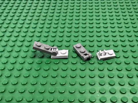 LEGO Dk Stone Plate 2x2 Bar End & Med Stone Top Clip 4195 7961 7965 #60478 92280