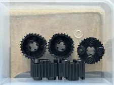 LEGO Parts - Black Brick, Round 2 x 2 with Axle Hole Grille - No 92947 - QTY 5