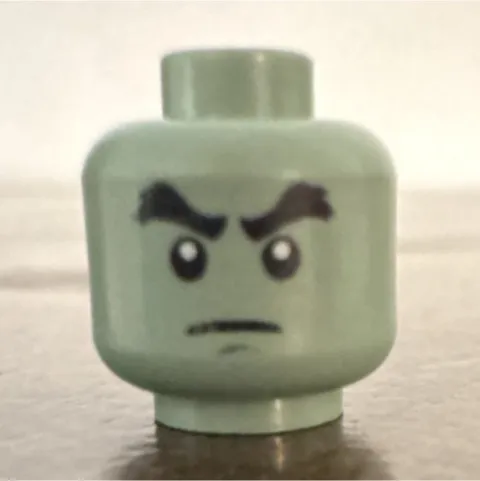 LEGO ghost Cole Head Angry/happy Face Printed Plastic 1 Piece