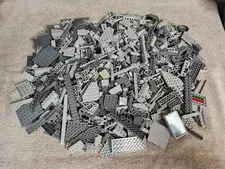  Bulk Lot Of 1000 Miscellaneous  Lego Pieces ( Shades Of Gray ) 
