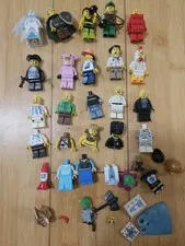 LEGO CMF Parts Lot - Early Series - Series 3 Elf - Pig - Ice Queen - Artist 