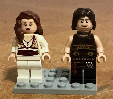 Lego Prince of Persia Minifigure Princess Tamina & Dastan,  No Accessories