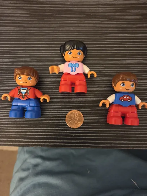 LEGO DUPLO Minifigure Lot of 3 People Figures Boy & Girl Plastic Age 1½+