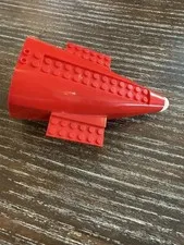 Lego 54701 Aircraft Fuselage Curved Red Rubber Tip EUC 2005 Aft Section
